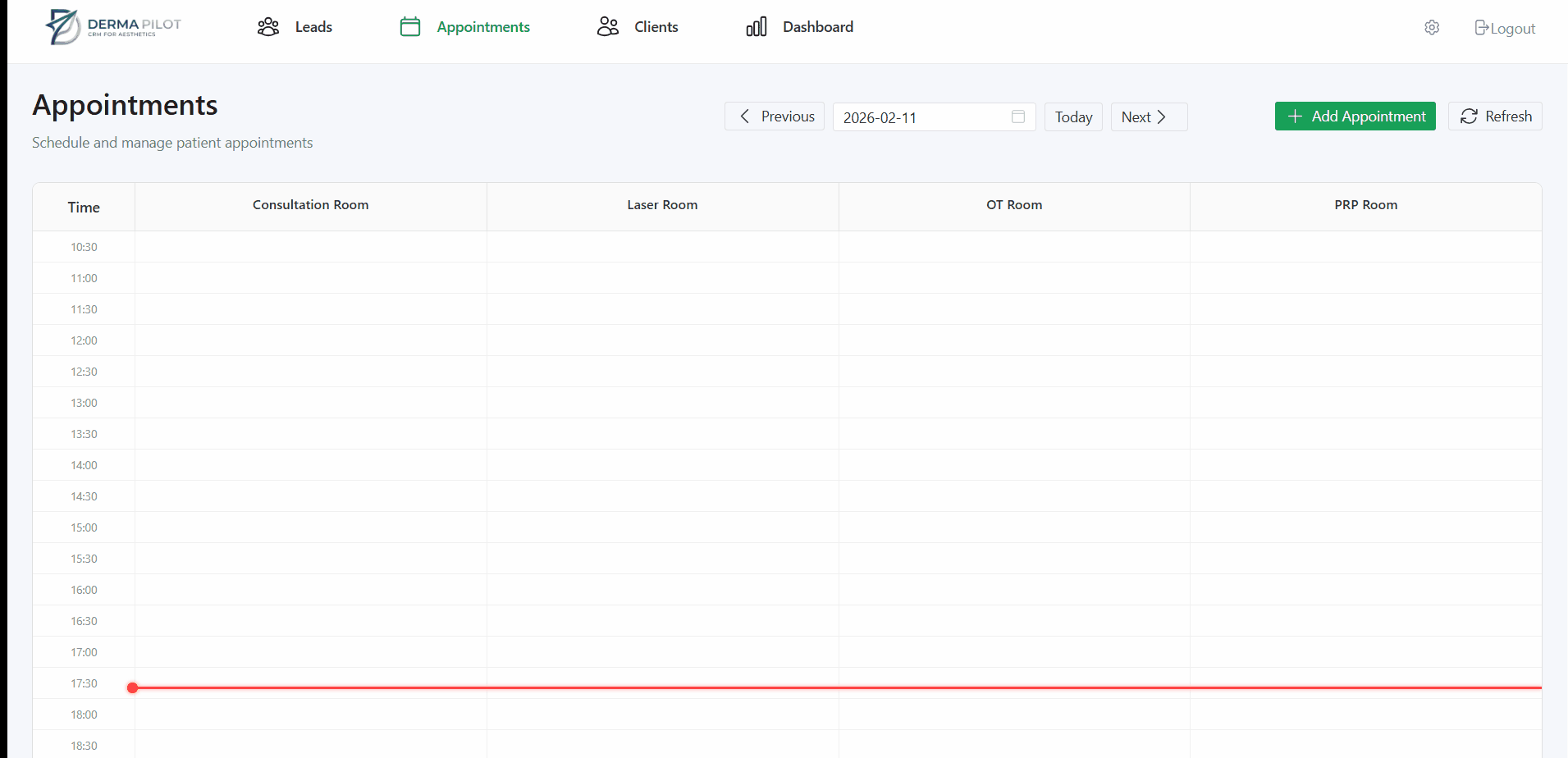 Appointment Calendar Dashboard